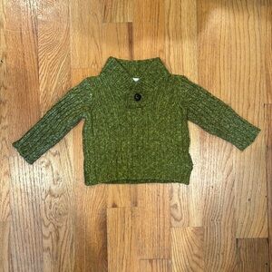 Polarn O. Pyret Sweden Green Cable Preppy Sweater 6-9 Months